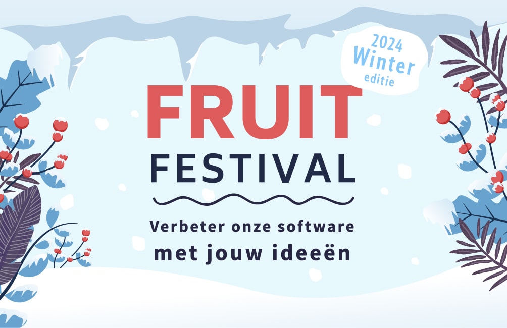Winter fruit festival visitekaart voor